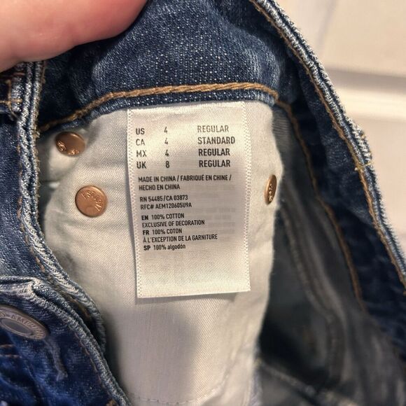 American Eagle Women Skirt Size 4 Blue Denim Patchwork Hi Rise Festival‎ Mini - Picture 9 of 9